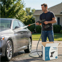 HydroClean PRO | Nettoyeur Haute Pression Électrique 21V Sans Fil | 50 Bars Portable avec Batterie