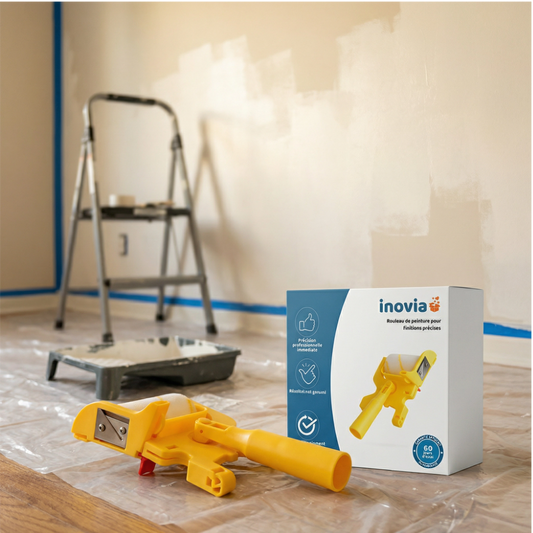 Paint Master | Rouleau de peinture pour bordures parfaites avec guide de précision anti-débordement