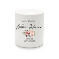 Tirelire Baptême Personnalisée