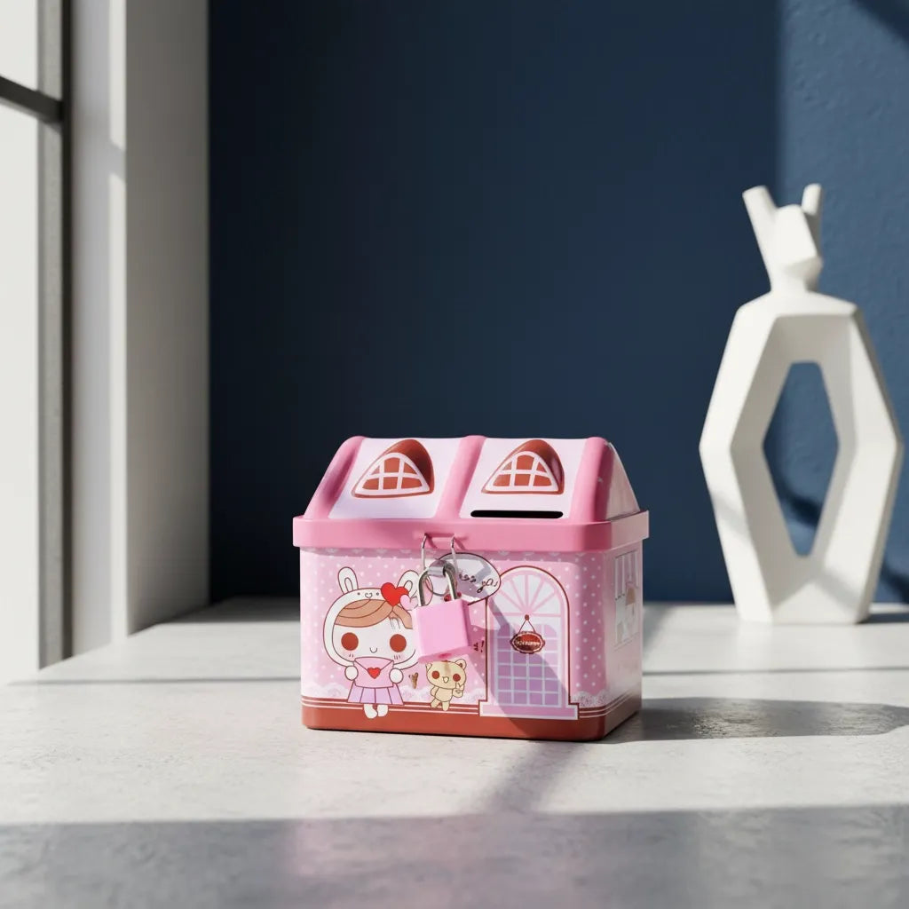 Tirelire Boite en Fer Enfant