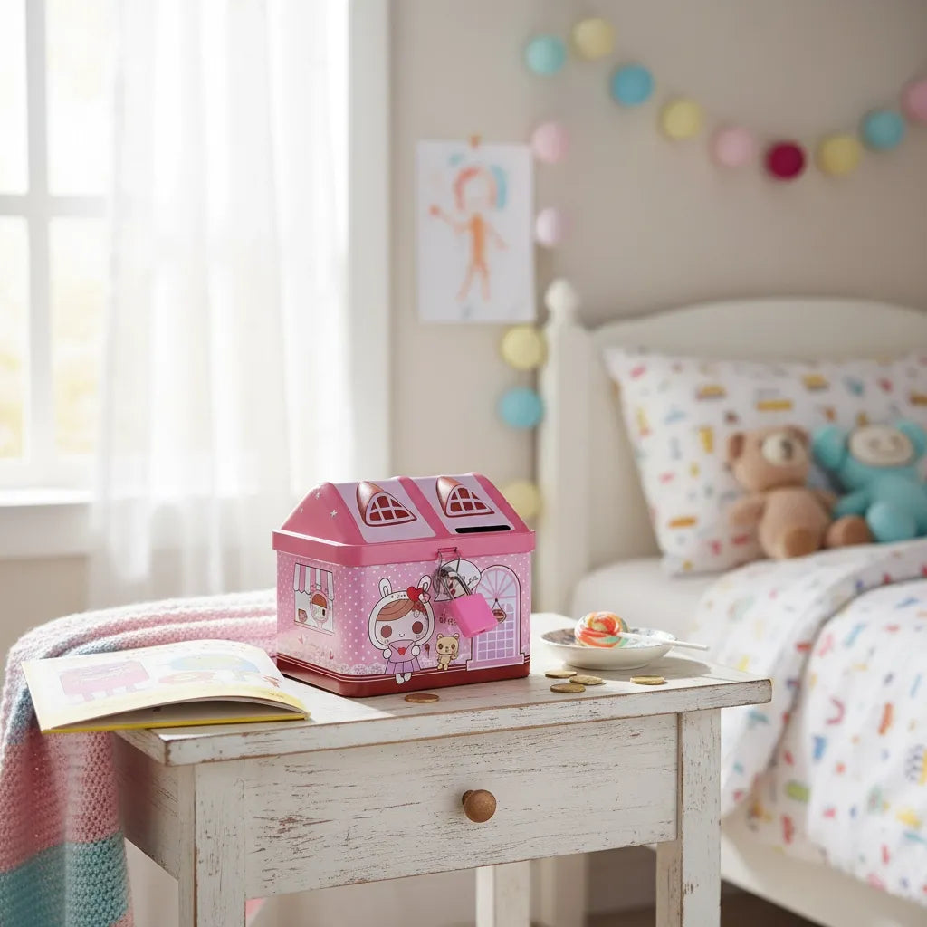 Tirelire Boite en Fer Enfant