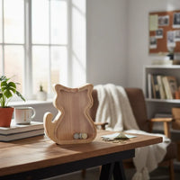 Tirelire Chat en Bois
