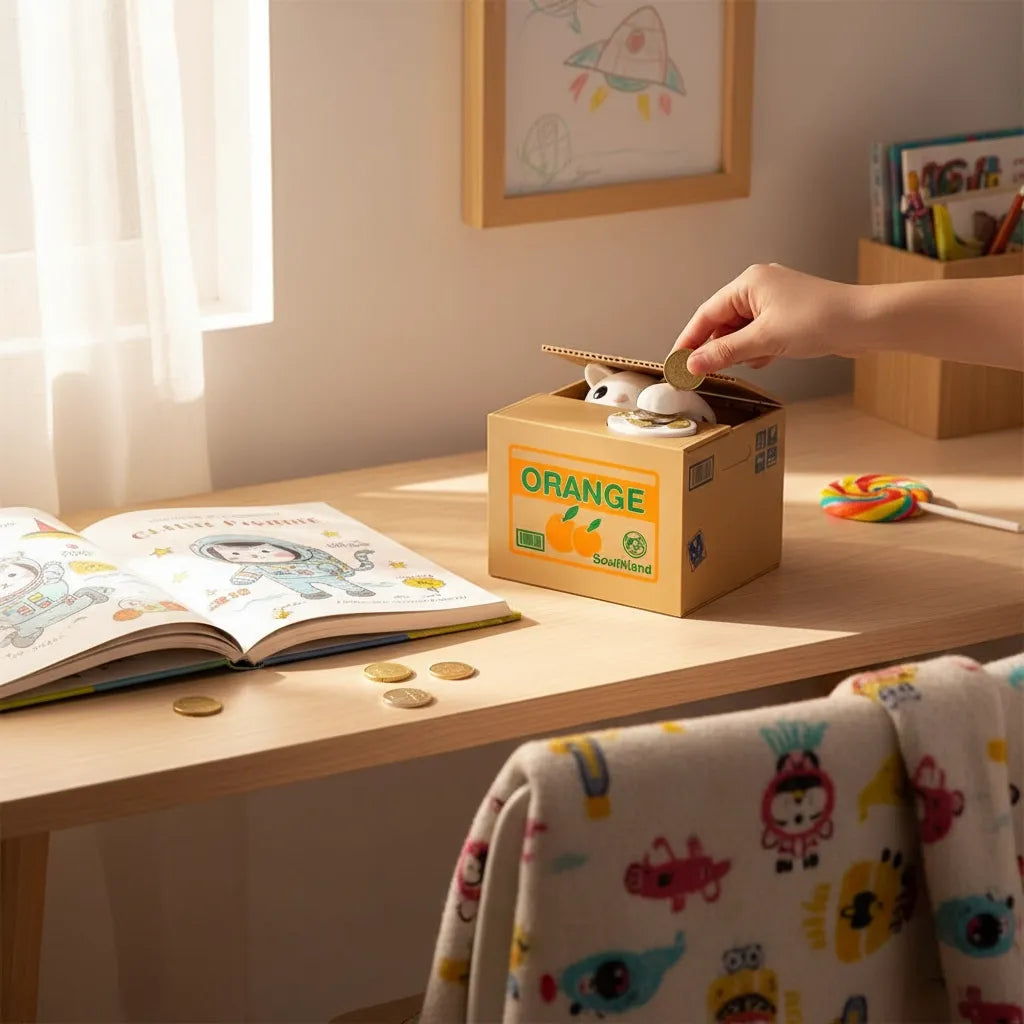 Tirelire Chat Carton