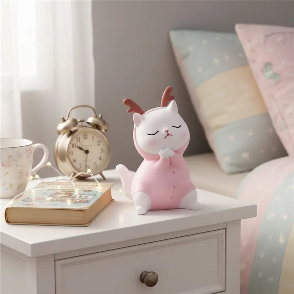 Tirelire Chat Rose