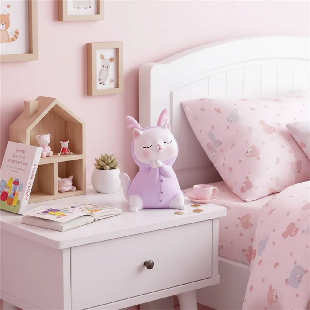 Tirelire Chat Rose