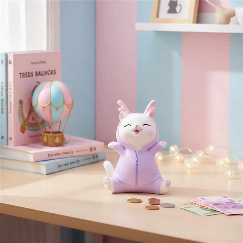 Tirelire Chat Rose
