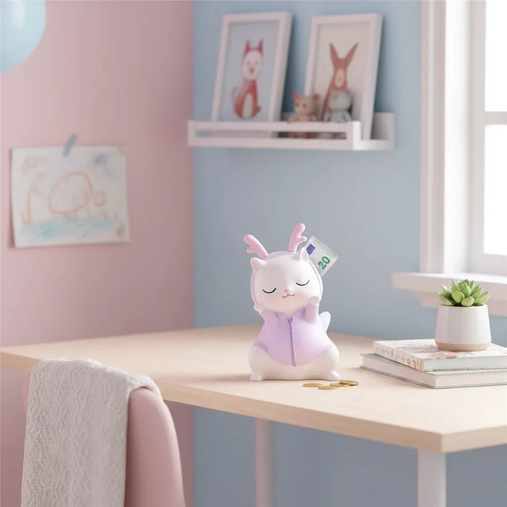 Tirelire Chat Rose