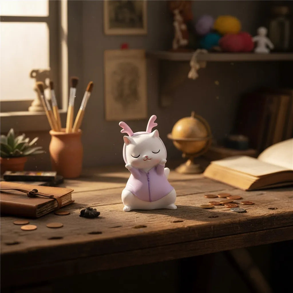 Tirelire Chat Rose