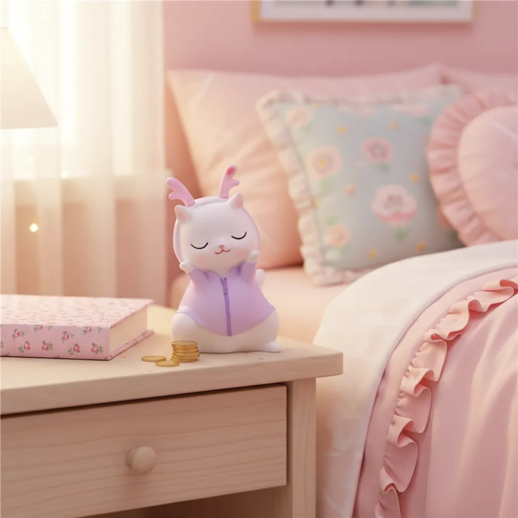Tirelire Chat Rose