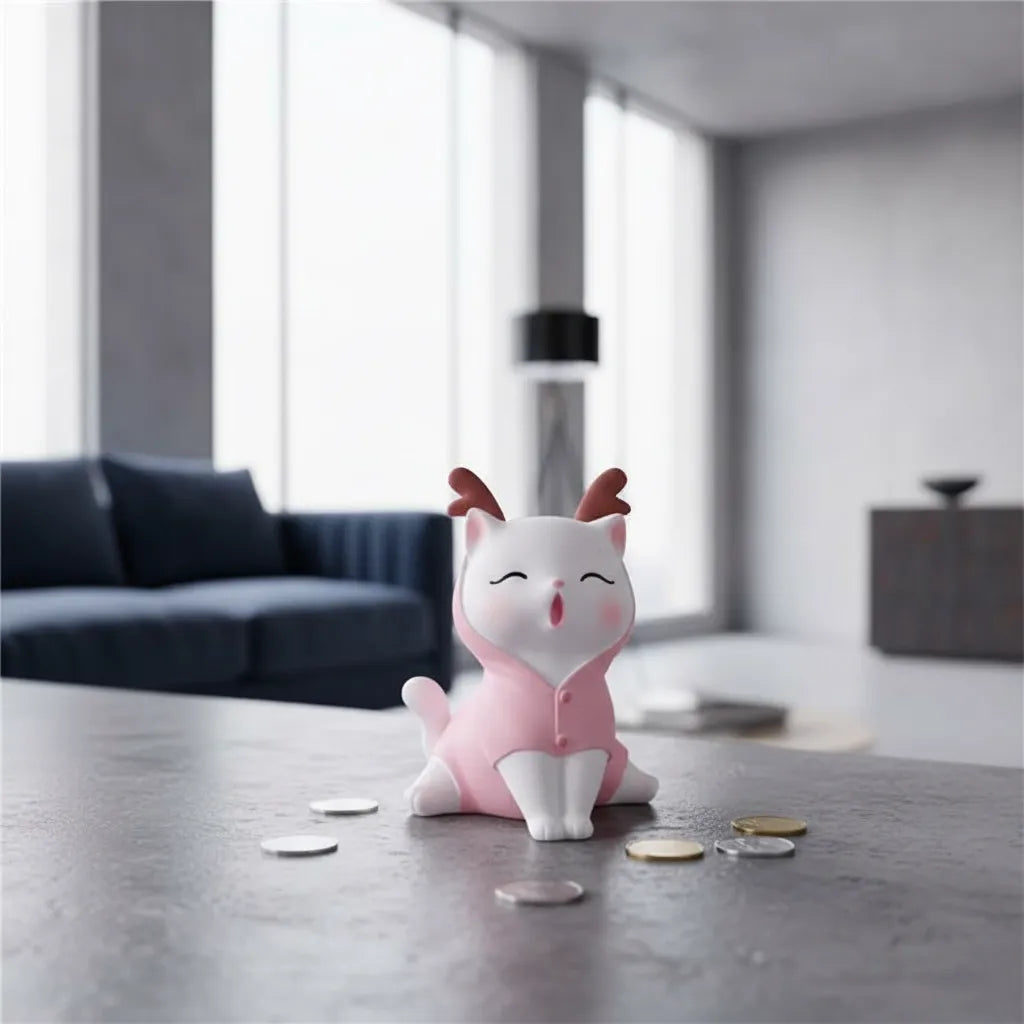 Tirelire Chat Rose