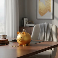 Tirelire Cochon Doré