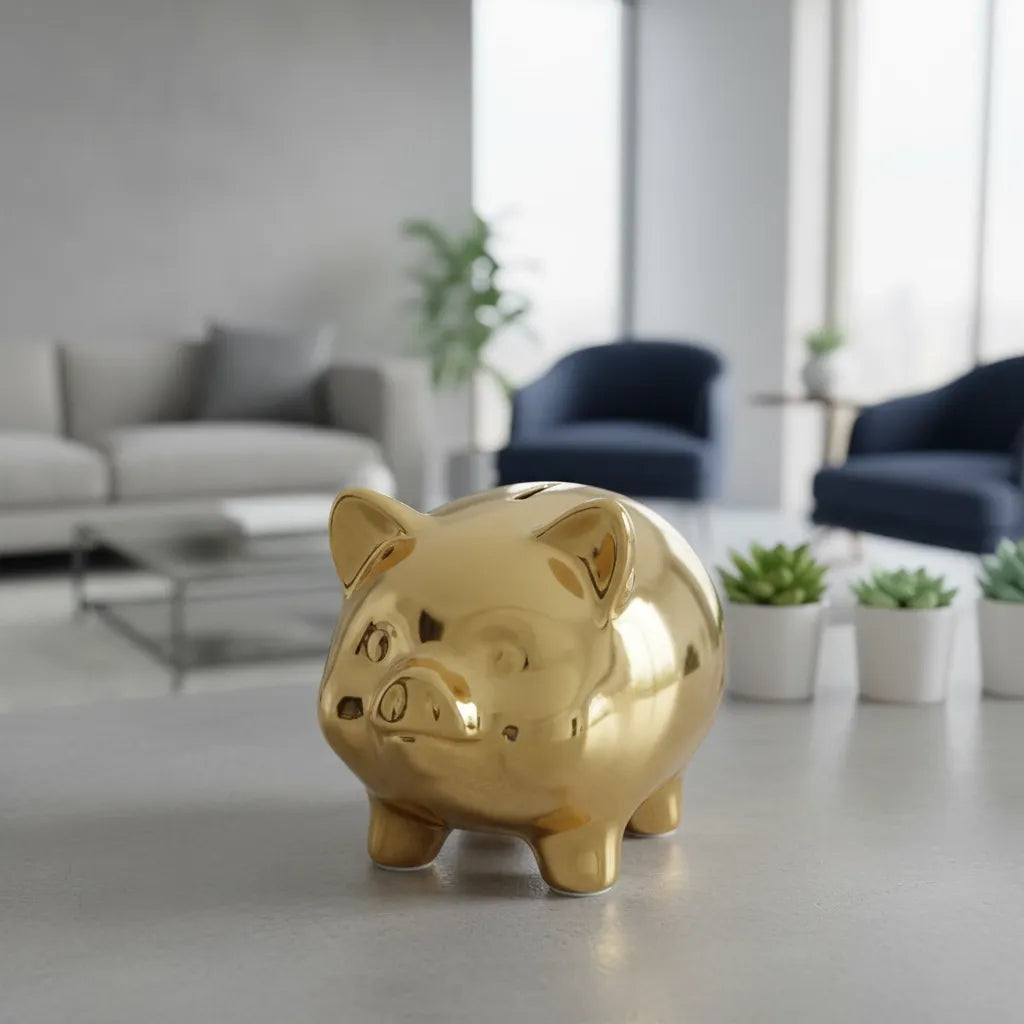 Tirelire Cochon en Or