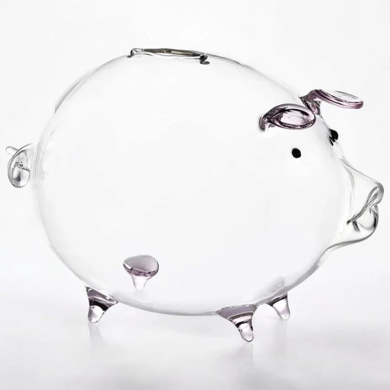 Tirelire Cochon en Verre