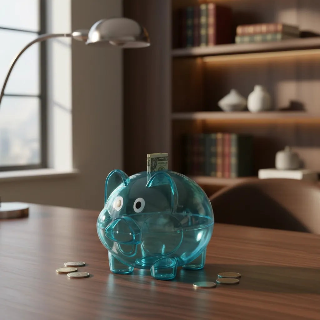 Tirelire Cochon Transparente