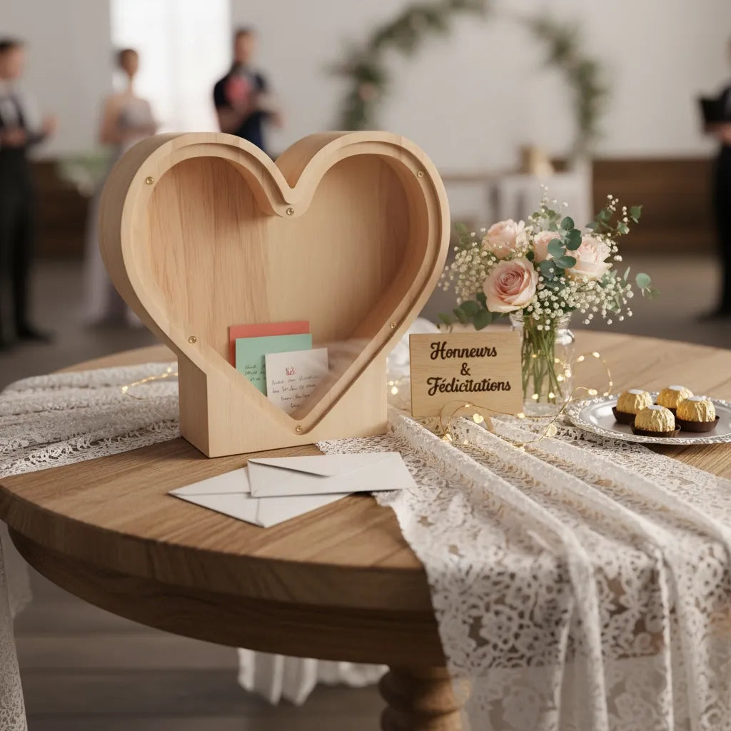 Tirelire Cœur Mariage