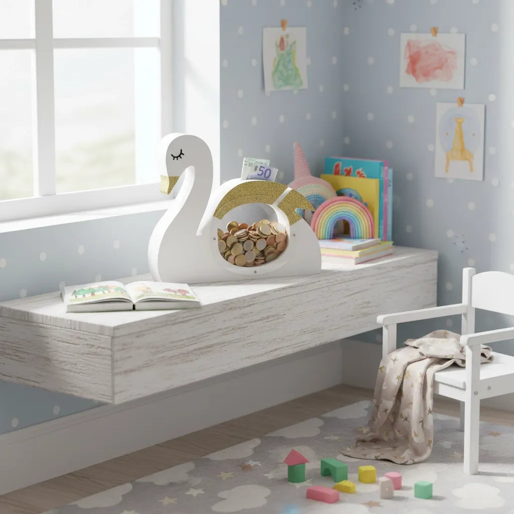 Tirelire Cygne Transparente