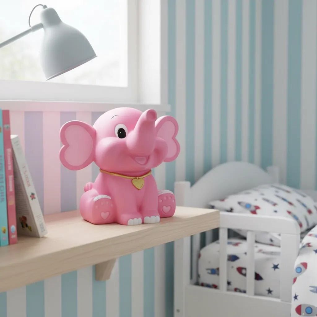 Tirelire Éléphant Rose et Bleu