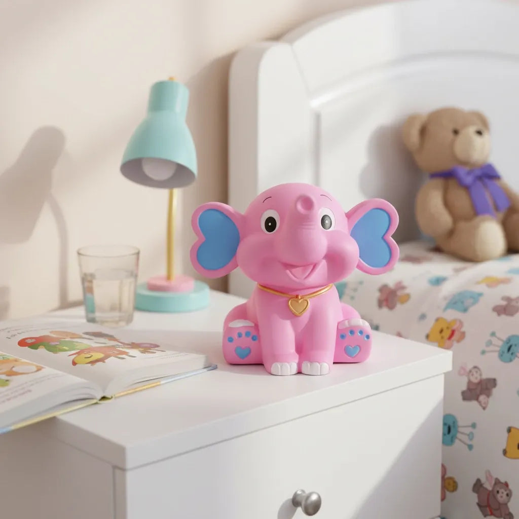 Tirelire Éléphant Rose et Bleu