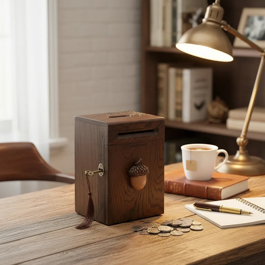 Tirelire en Bois Artisanale