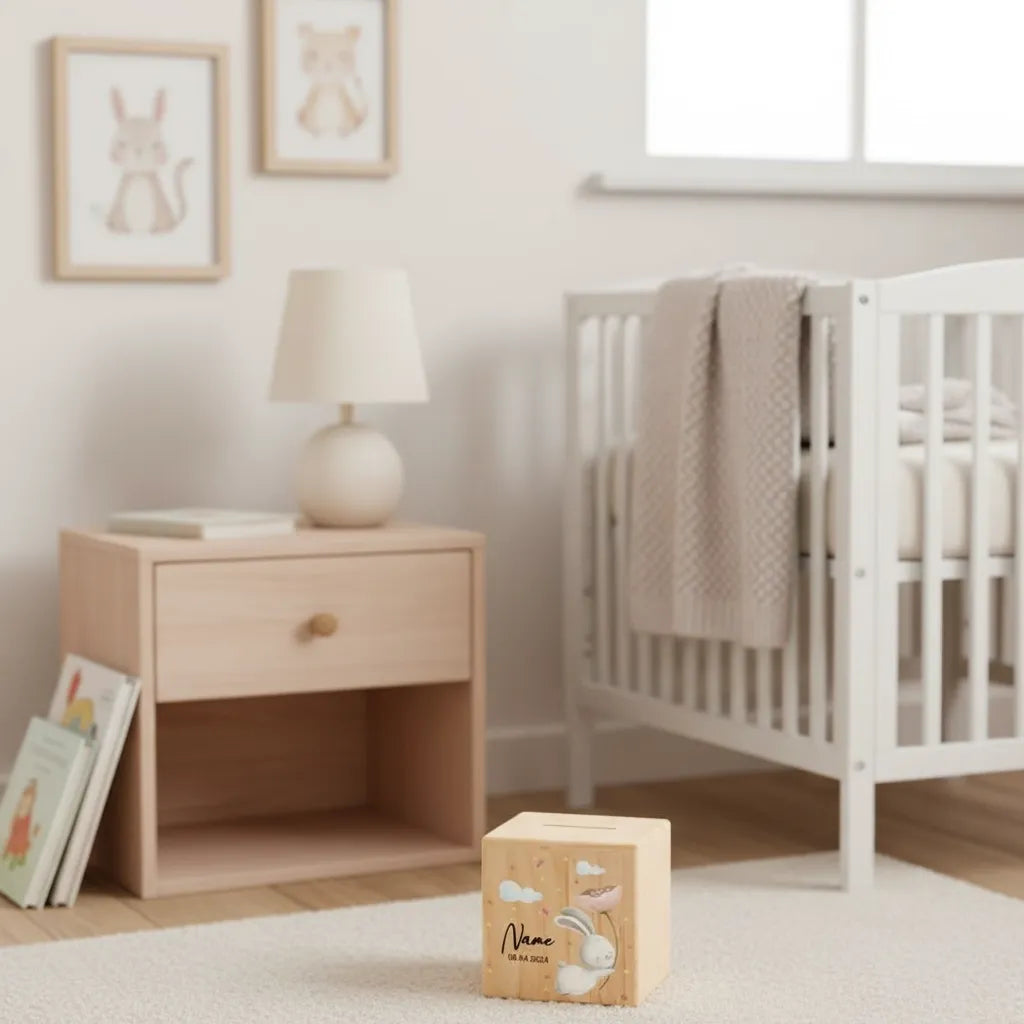 Tirelire en Bois Personnalisée pour Enfant