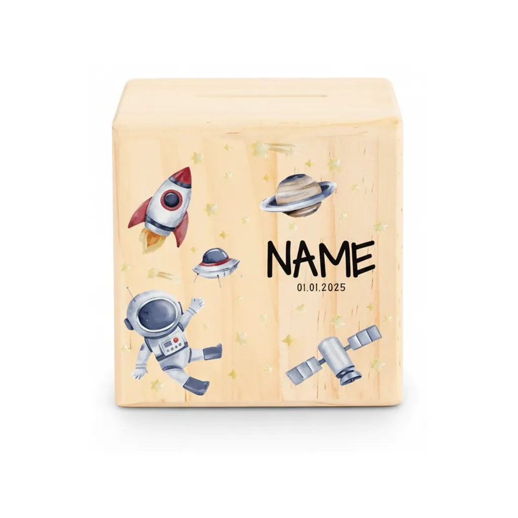 Tirelire en Bois Personnalisée pour Enfant