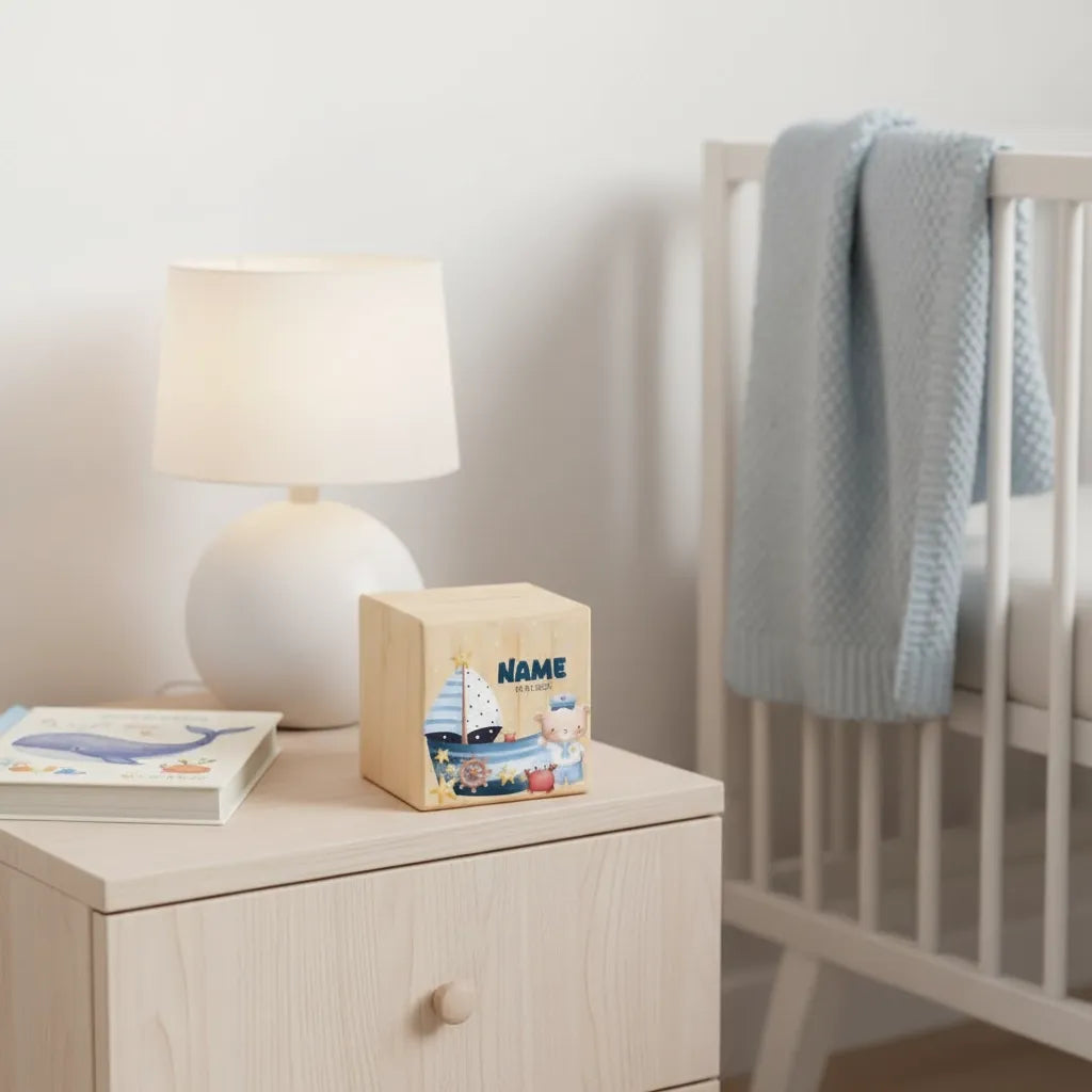 Tirelire en Bois Personnalisée pour Enfant