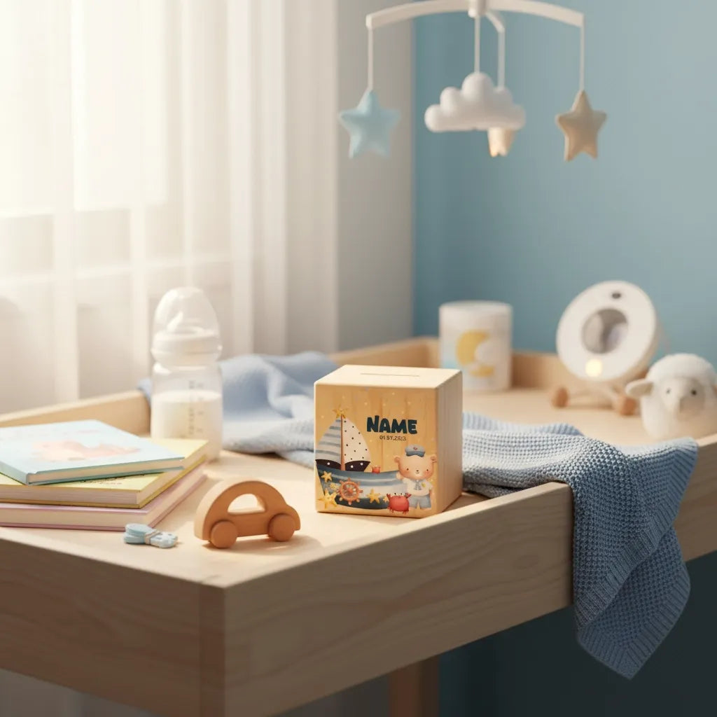 Tirelire en Bois Personnalisée pour Enfant