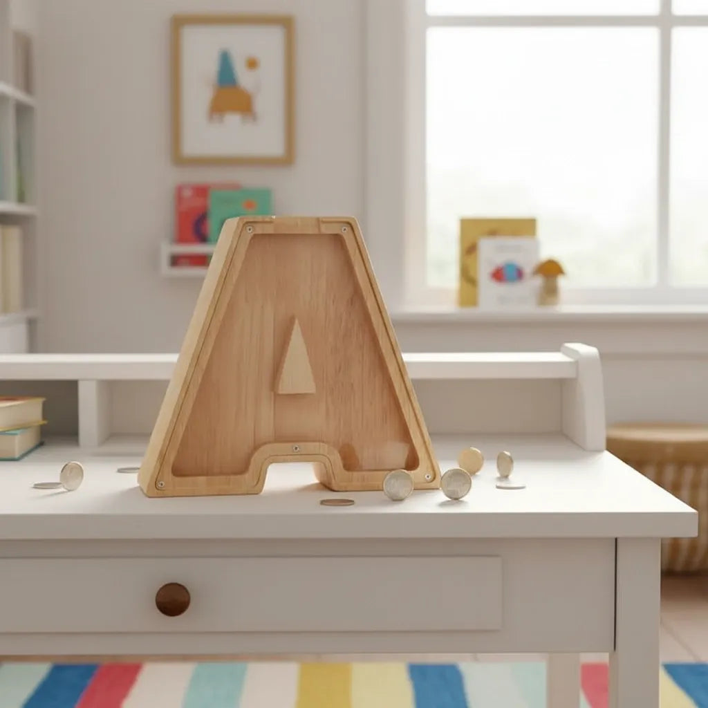 Tirelire Lettre en Bois