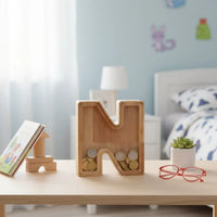 Tirelire Lettre en Bois