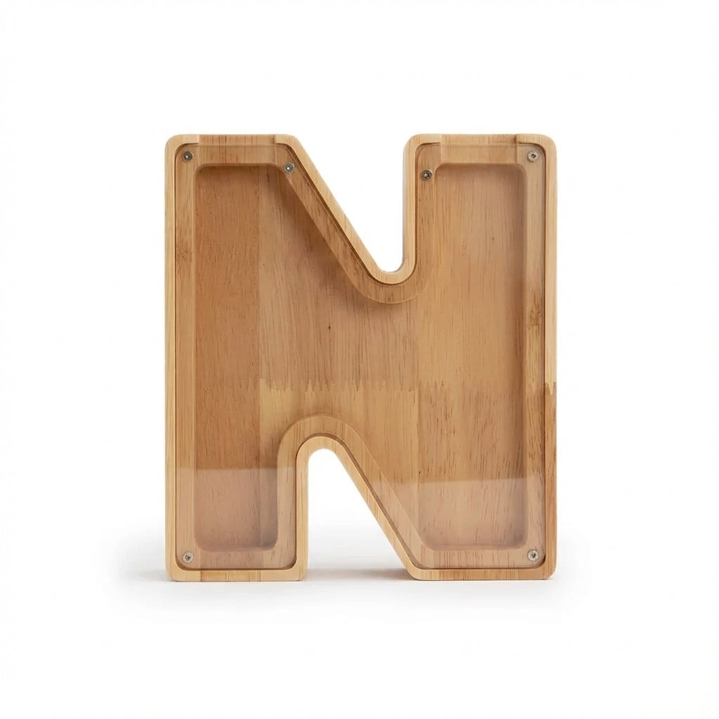 Tirelire Lettre en Bois