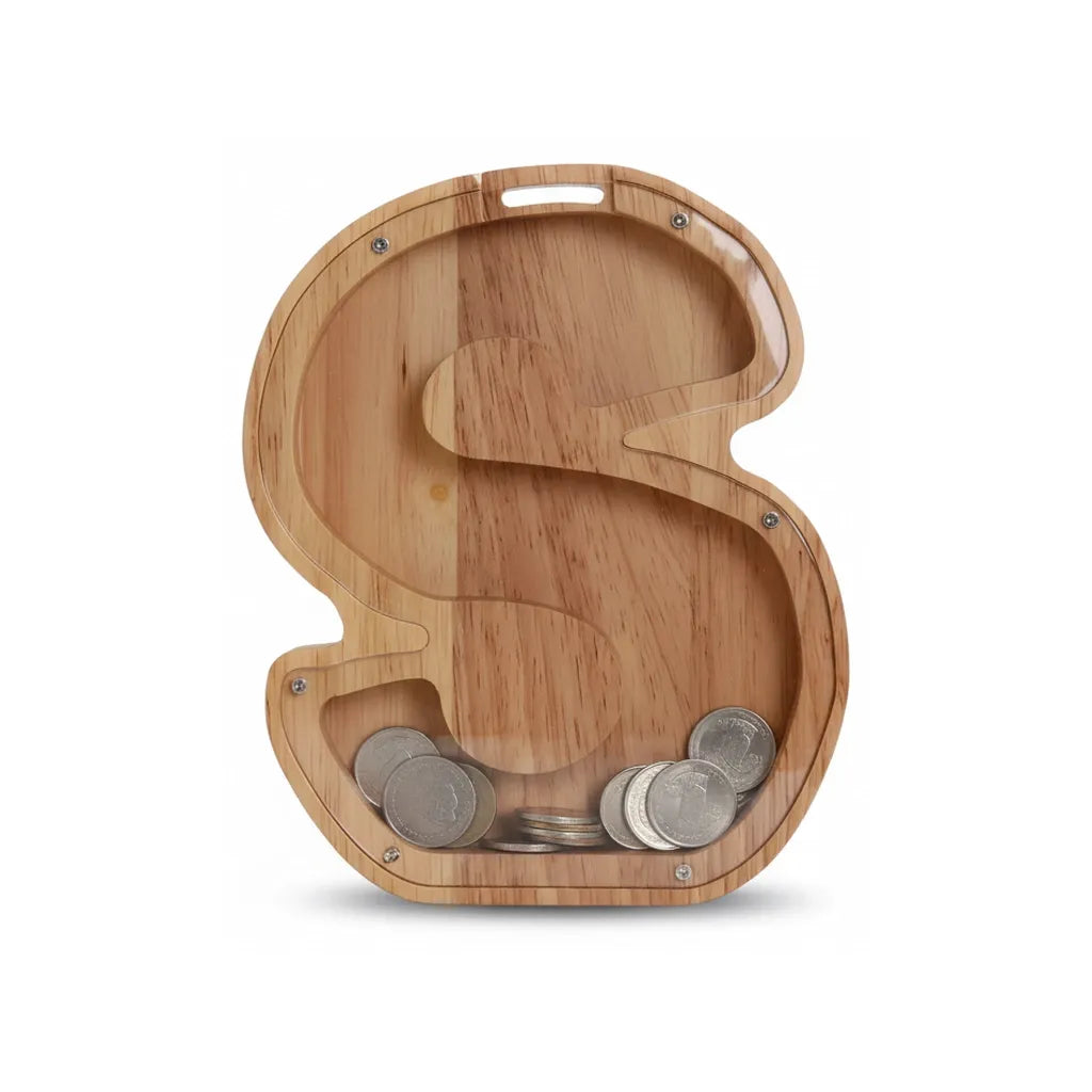 Tirelire Lettre en Bois