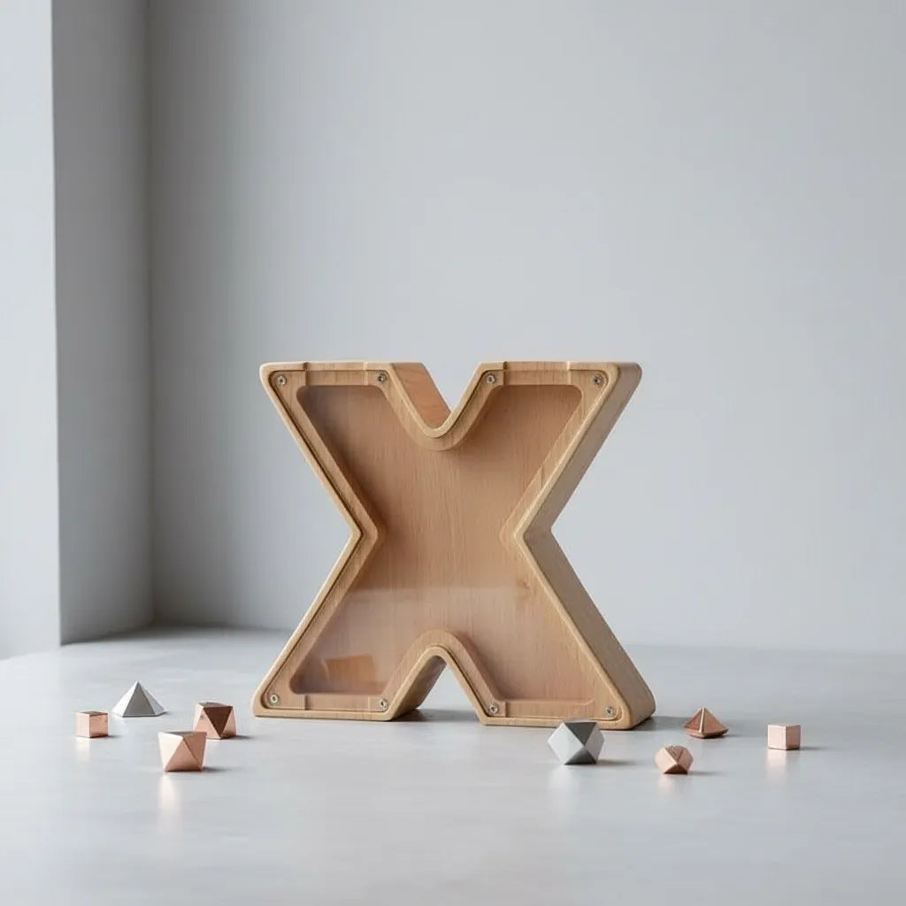 Tirelire Lettre en Bois