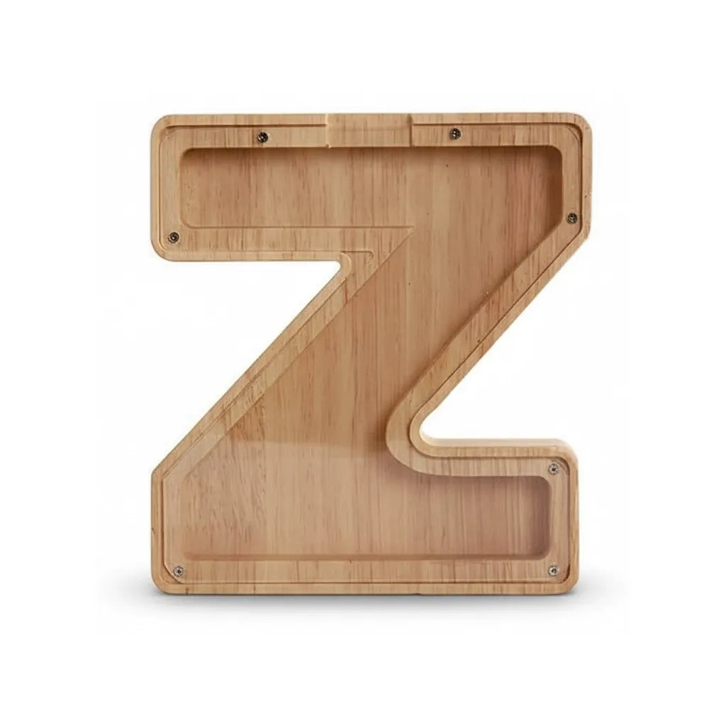 Tirelire Lettre en Bois