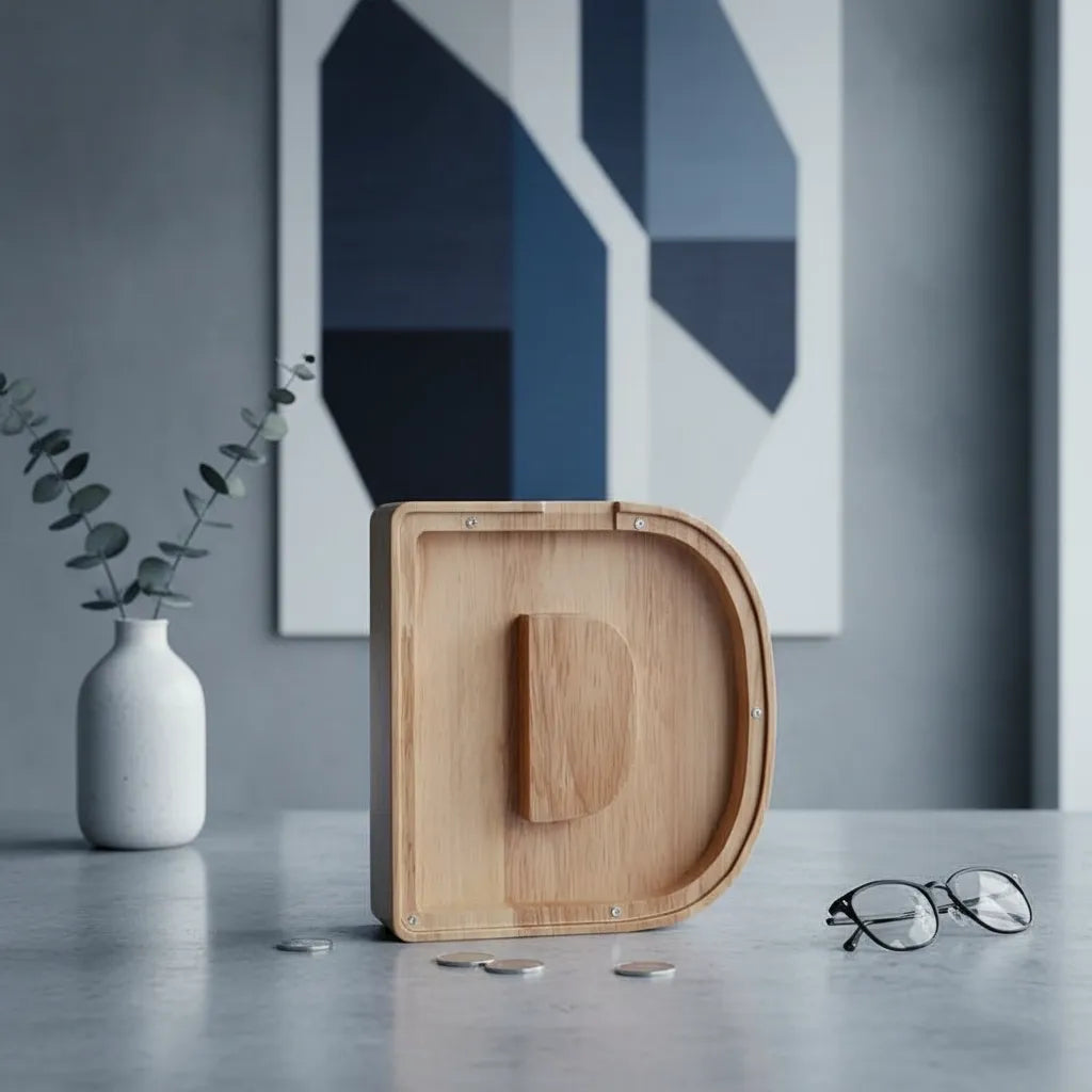 Tirelire Lettre en Bois