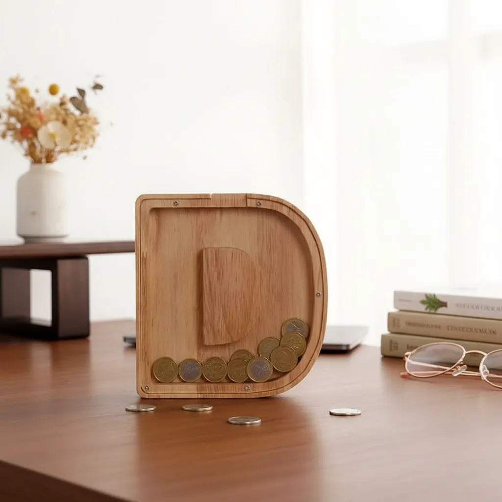 Tirelire Lettre en Bois