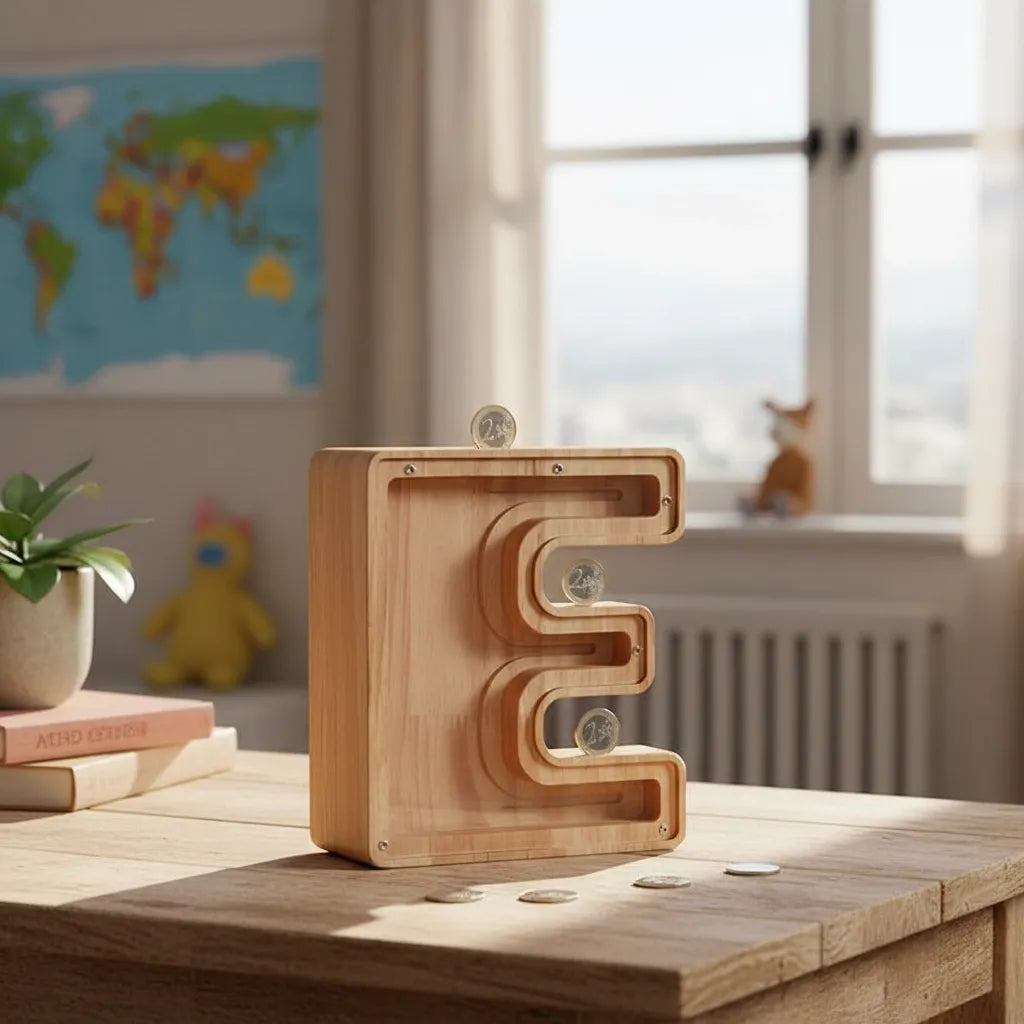 Tirelire Lettre en Bois