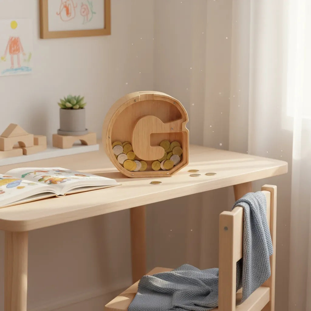Tirelire Lettre en Bois