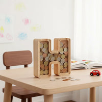 Tirelire Lettre en Bois