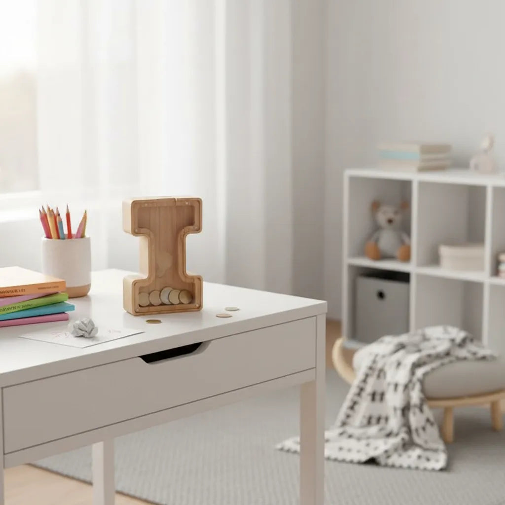 Tirelire Lettre en Bois
