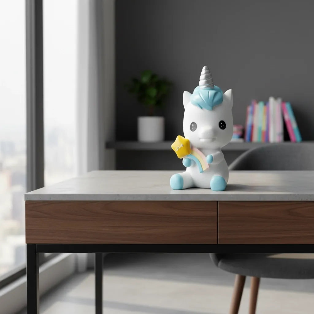 Tirelire Licorne Blanche