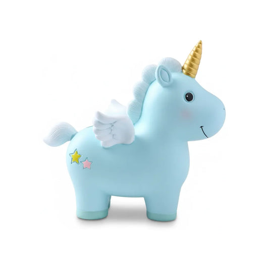 Tirelire Licorne Bleu