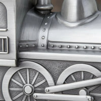 Tirelire Locomotive Métal Argenté