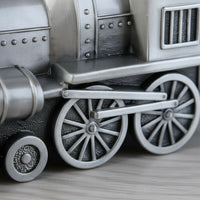 Tirelire Locomotive Métal Argenté