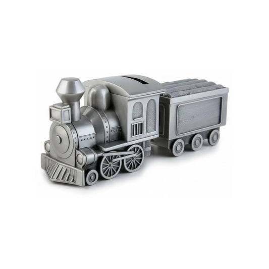 Tirelire Locomotive Métal Argenté