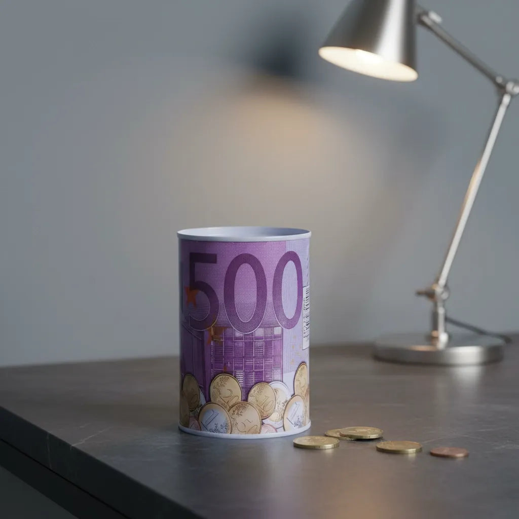 Tirelire Métal Euros