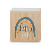 Tirelire Personnalisée pour Fille en Bois