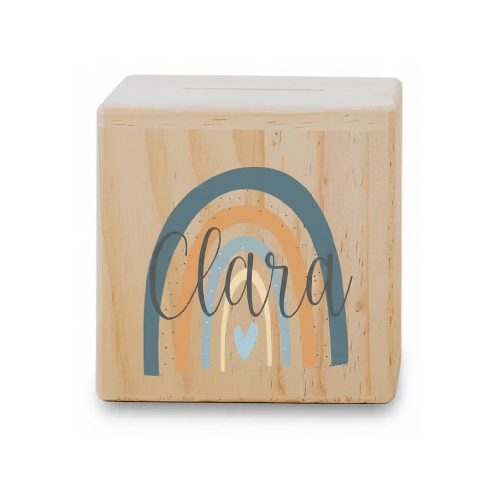 Tirelire Personnalisée pour Fille en Bois
