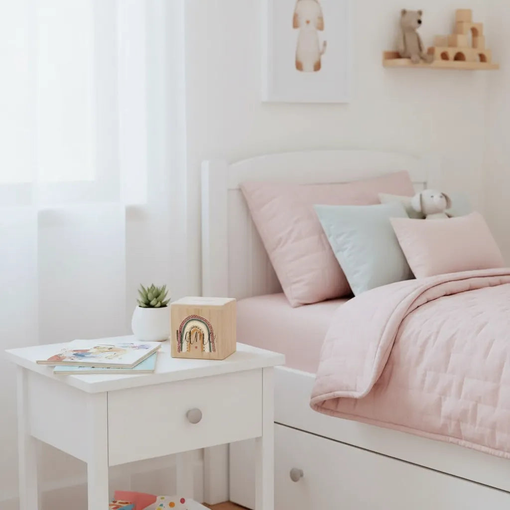 Tirelire Personnalisée pour Fille en Bois