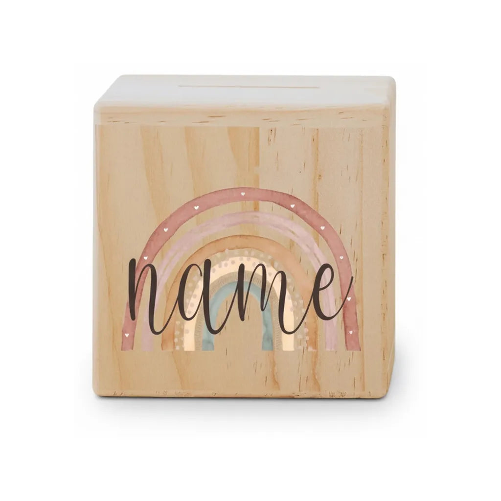 Tirelire Personnalisée pour Fille en Bois
