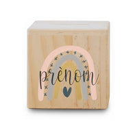 Tirelire Personnalisée pour Fille en Bois